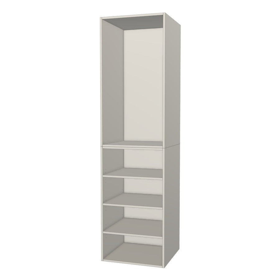 RTI Closets Basic Shelf & Open Closet Unit - 25" Wide - No Fronts