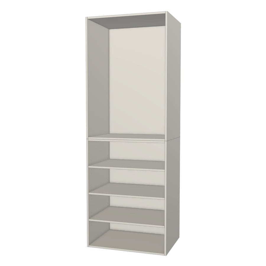 RTI Closets Basic Shelf & Open Closet Unit - 33" Wide - No Fronts