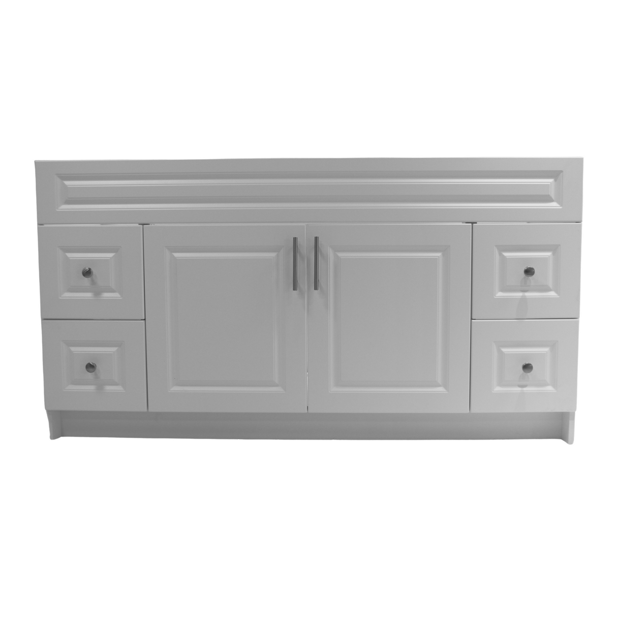60" MDF - Single Sink - Light Grey - Raised Panel Doors