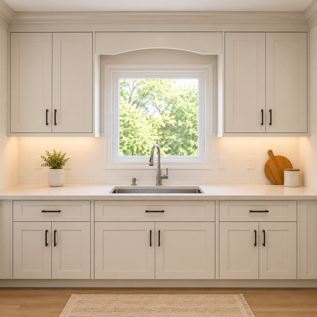 Window Valance - Plain - 10" High - Thermofoil MDF
