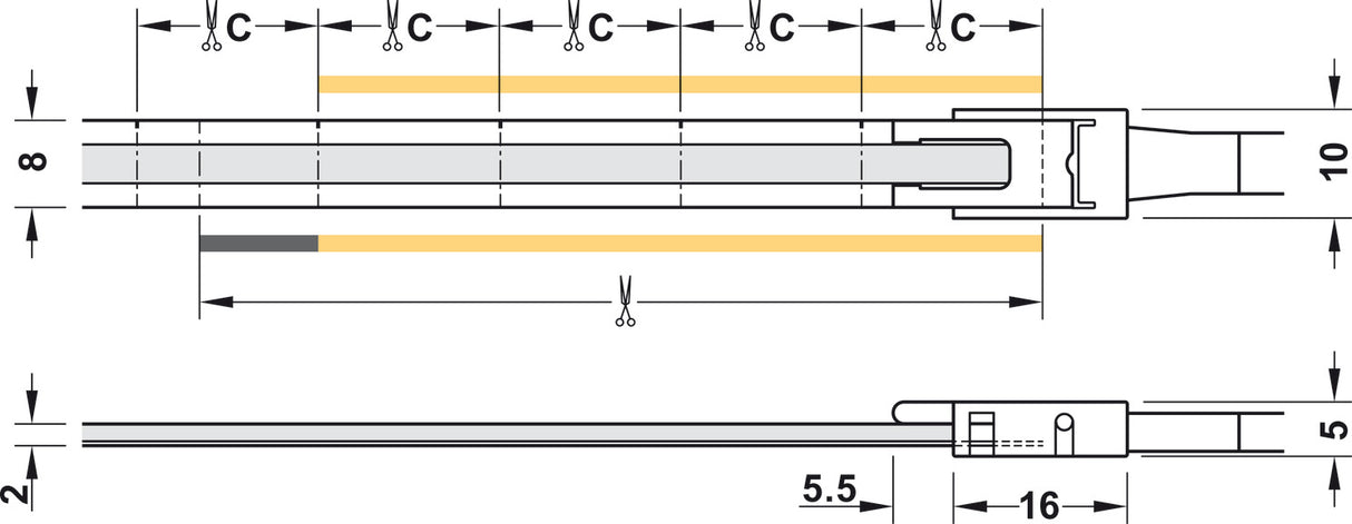 Premium Continuous LED Strip Light - Cabinet Interior, Under Cabinet, Toe Kick