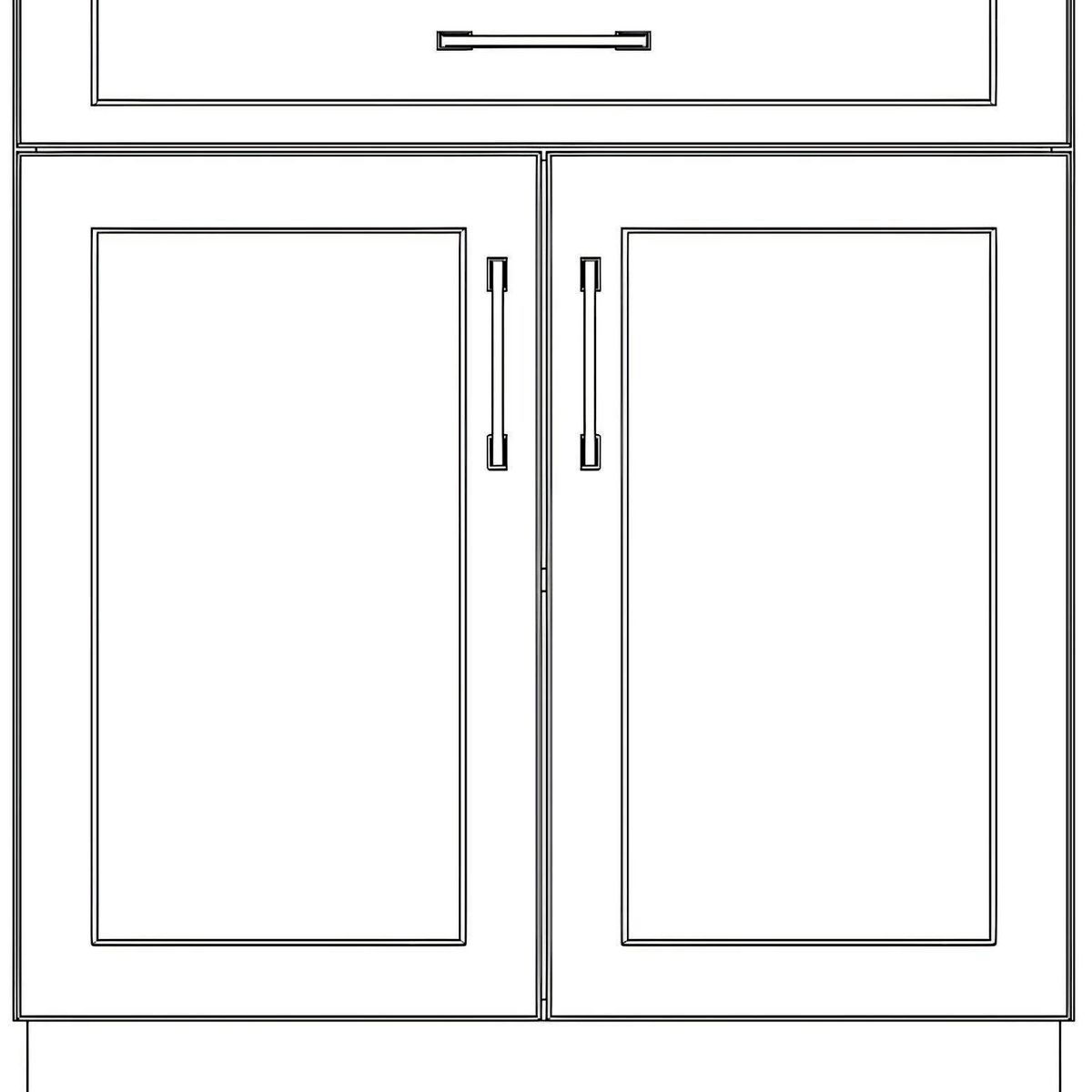 Base With Drawer On Top Thermofoil Doors — RTI