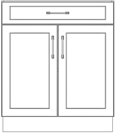 Base Cabinets With Drawer On Top - Painted Doors