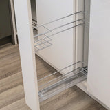 Premium Narrow Pantry Pullout with Broom Clips - Left  - For 6" Pantry Cabinet and Up