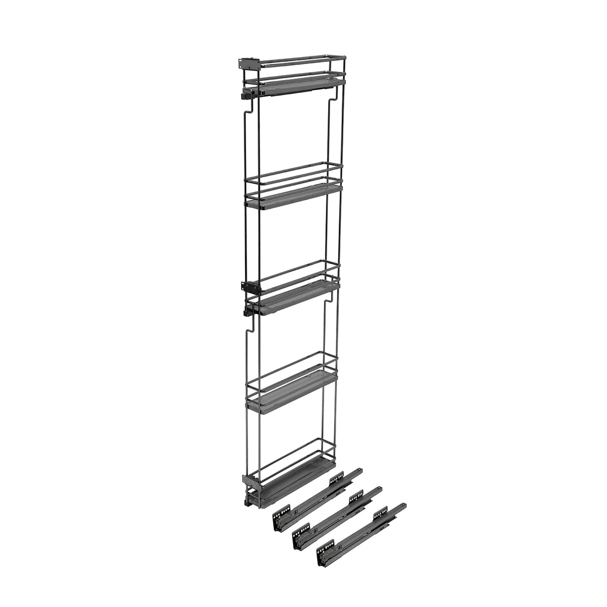 Premium Narrow Pantry Pullout - Grey - For 6" Pantry Cabinet and Up