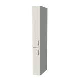 10" Wide Tall Pantry Cabinet - (White Melamine Boxes - Flat Panel Doors) 24 D