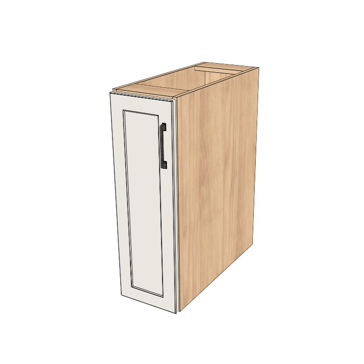 10" Wide Base Cabinet - (Hardrock Maple Melamine Boxes - Painted Doors)