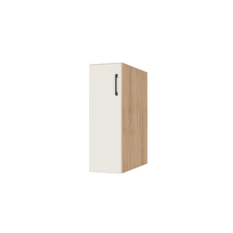 10" Wide Base Cabinet - (Hardrock Maple Melamine Boxes - Flat Panel Doors)