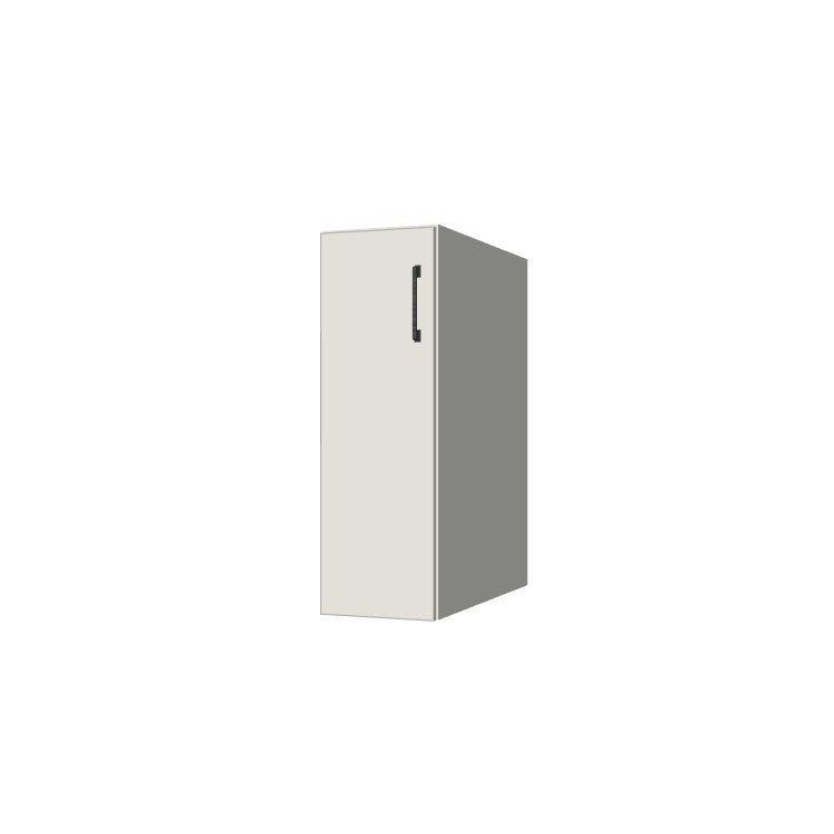 10" Wide Base Cabinet - (White Melamine Boxes - Flat Panel Doors)