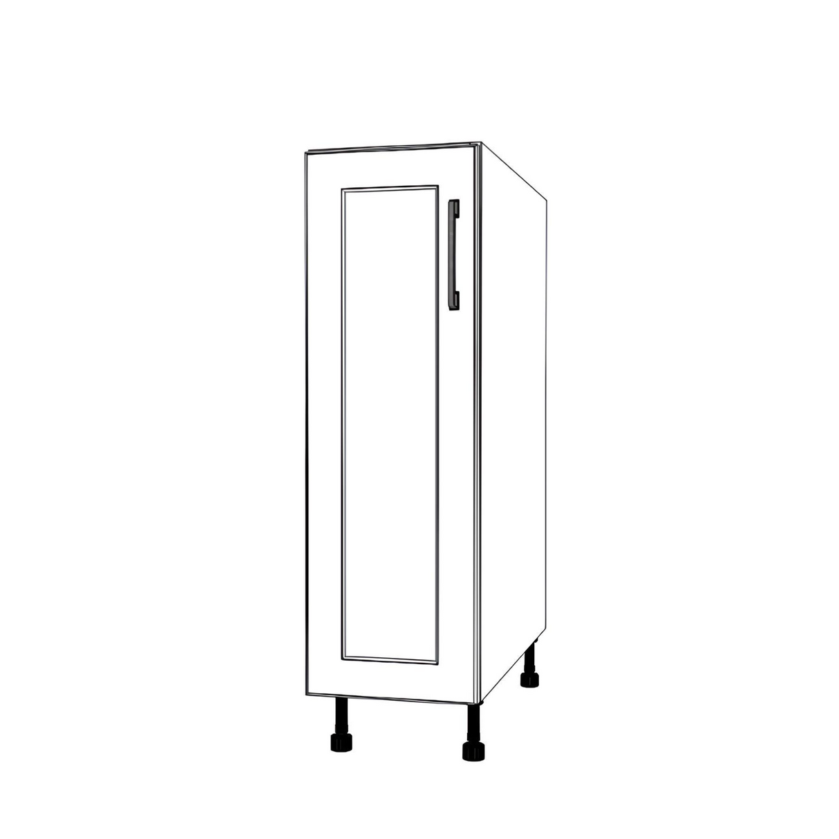 10" Wide Base Cabinet - Painted Doors