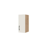 10" Wide x 24" High Wall Cabinet - (Hardrock Maple Melamine Boxes - Flat Panel Doors)