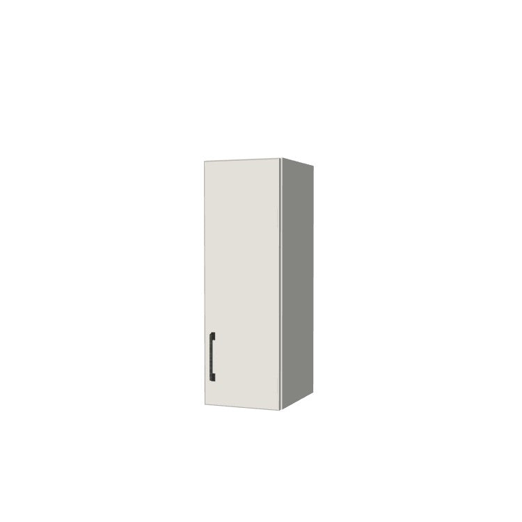 10" Wide x 30" High Wall Cabinet - (White Melamine Boxes - Flat Panel Doors)