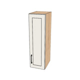 10" Wide x 34" High Wall Cabinet - (Hardrock Maple Melamine Boxes - Painted Doors)