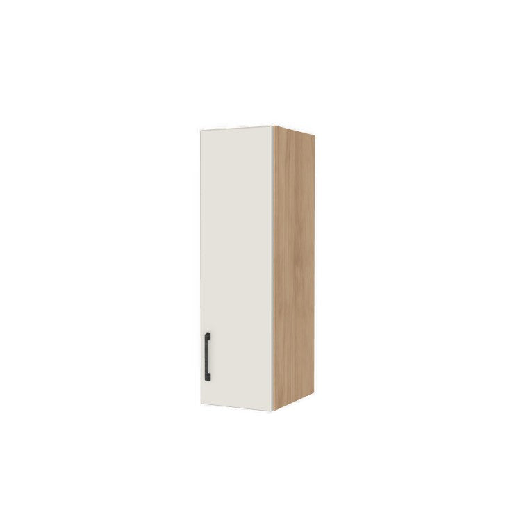 10" Wide x 34" High Wall Cabinet - (Hardrock Maple Melamine Boxes - Flat Panel Doors)