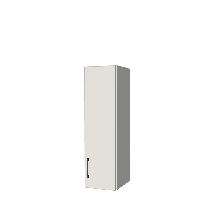 10" Wide x 36" High Wall Cabinet - (White Melamine Boxes - Flat Panel Doors)