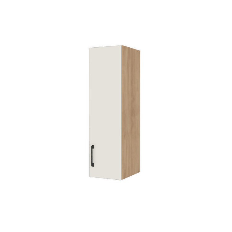 10" Wide x 36" High Wall Cabinet - (Hardrock Maple Melamine Boxes - Flat Panel Doors)