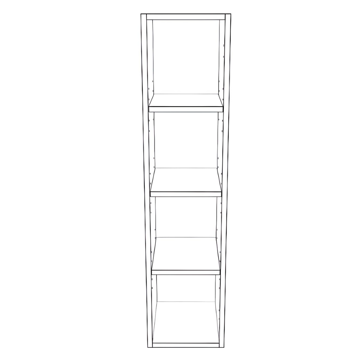 9" Wide x 42" High Wall Cabinet - Thermofoil Doors