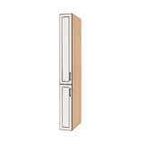 10" Wide Tall Pantry Cabinet - (Hardrock Maple Melamine Boxes - Thermofoil Doors) 24 D