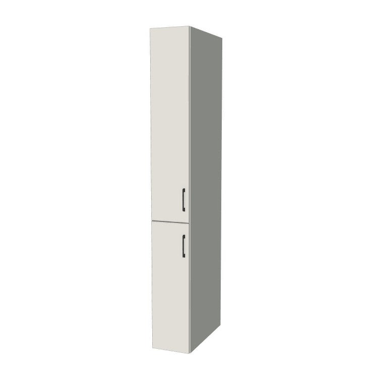11" Wide Tall Pantry Cabinet - (White Melamine Boxes - Flat Panel Doors) 24 D