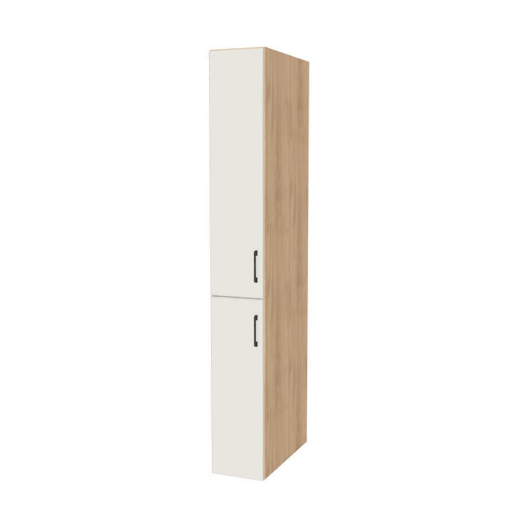 11" Wide Tall Pantry Cabinet - (Hardrock Maple Melamine Boxes - Flat Panel Doors) 24 D