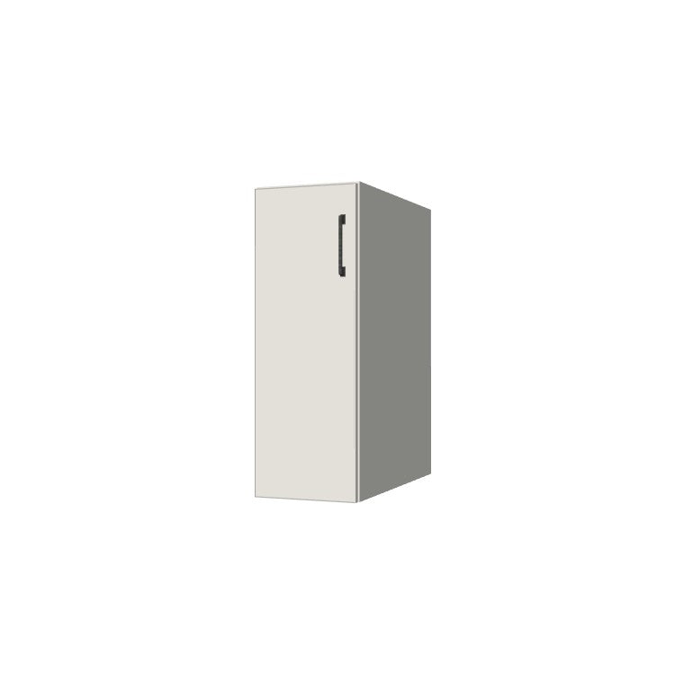 11" Wide Base Cabinet - (White Melamine Boxes - Flat Panel Doors)