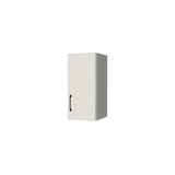 11" Wide x 24" High Wall Cabinet - (White Melamine Boxes - Flat Panel Doors)