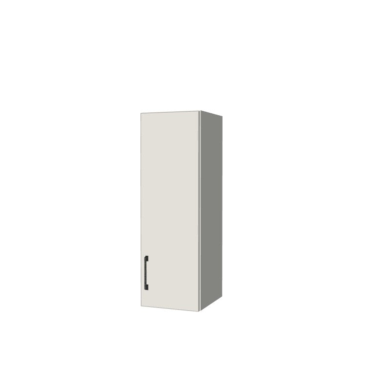 11" Wide x 34" High Wall Cabinet - (White Melamine Boxes - Flat Panel Doors)