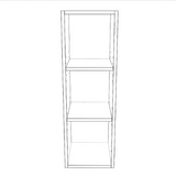 11" Wide x 34" High Wall Cabinet - Painted Doors
