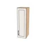 11" Wide x 36" High Wall Cabinet - (Hardrock Maple Melamine Boxes - Painted Doors)