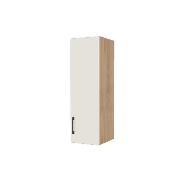 11" Wide x 36" High Wall Cabinet - (Hardrock Maple Melamine Boxes - Flat Panel Doors)