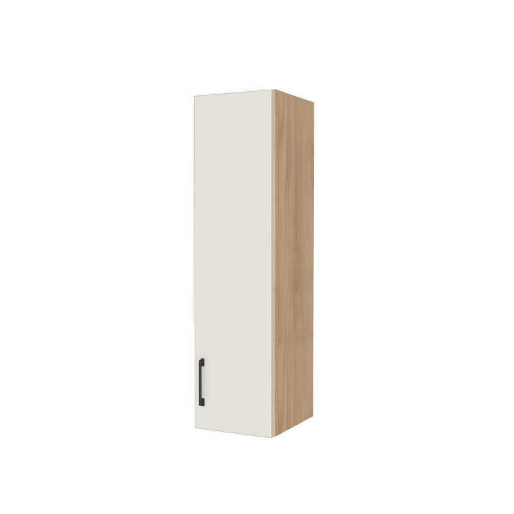 11" Wide x 42" High Wall Cabinet - (Hardrock Maple Melamine Boxes - Flat Panel Doors)