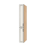 11" Wide Tall Pantry Cabinet - (Hardrock Maple Melamine Boxes - Painted Doors) 24 D