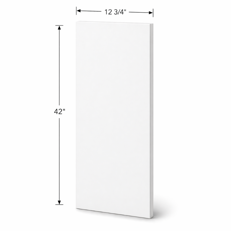 42" High Wall Cabinets - 12 3/4" Width x 42" High - Finished Side Panel