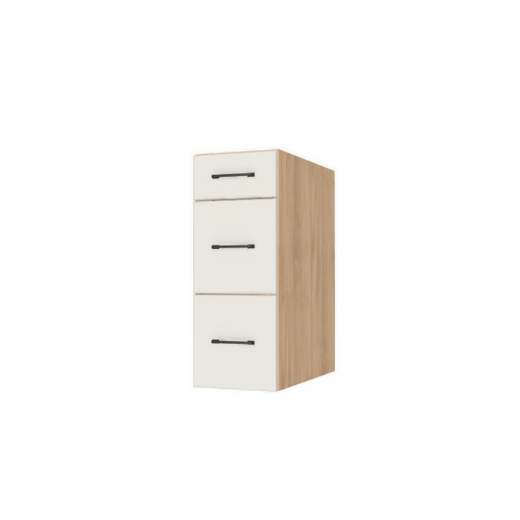 12" Wide Drawer Cabinet - (Ply Wood Boxes - Flat Panel Doors)