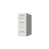 12" Wide Drawer Cabinet - (White Melamine Boxes - Flat Panel Doors)