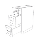 12" Wide Drawer Cabinet - Painted Doors