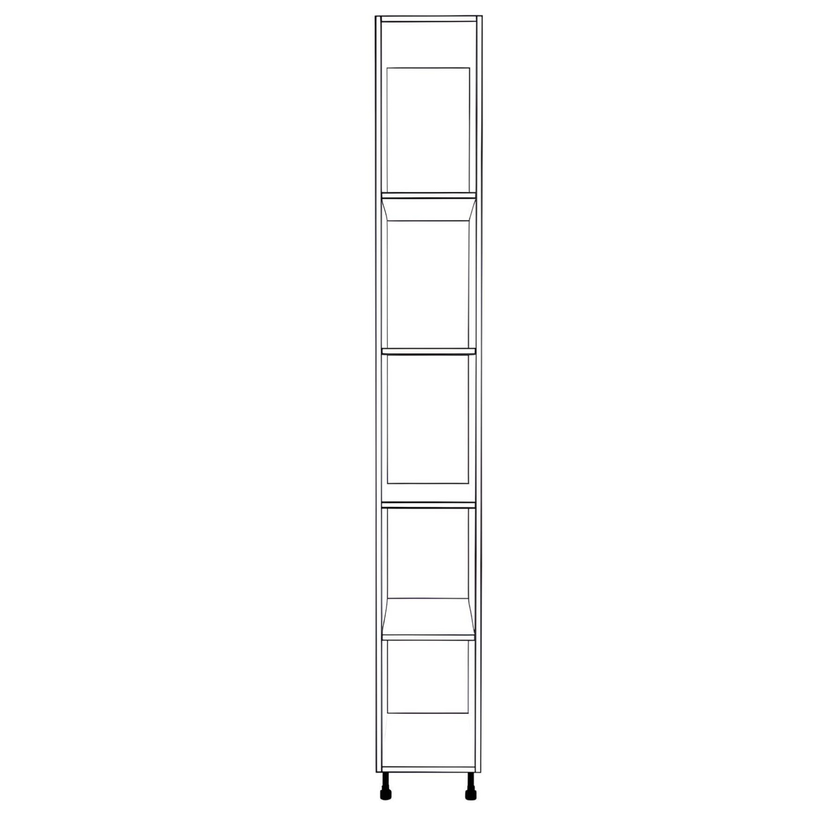 13" Wide Tall Pantry Cabinet - Painted Doors