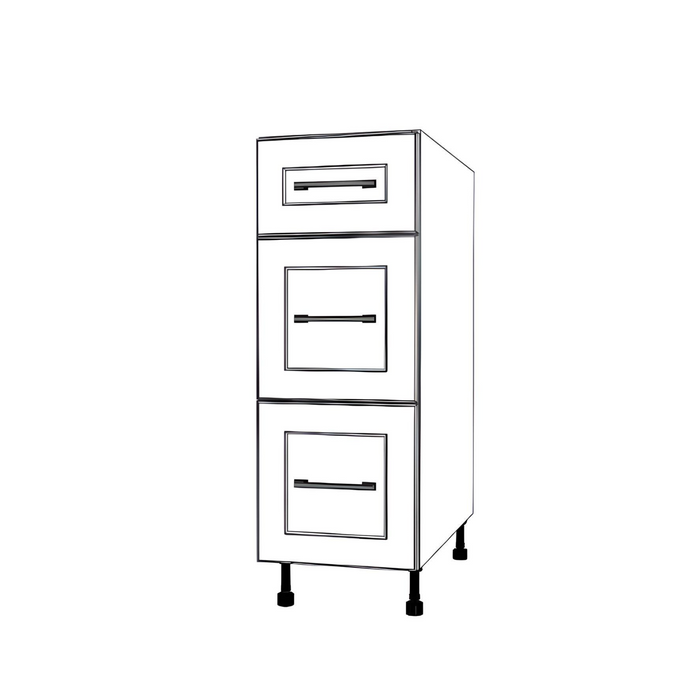 12" Wide Drawer Cabinet - Painted Doors