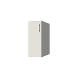 12" Wide Base Cabinet - (White Melamine Boxes - Flat Panel Doors)