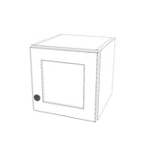 12" Wide x 12" High Wall Cabinet - (White Melamine Cabinets - Thermofoil Doors)