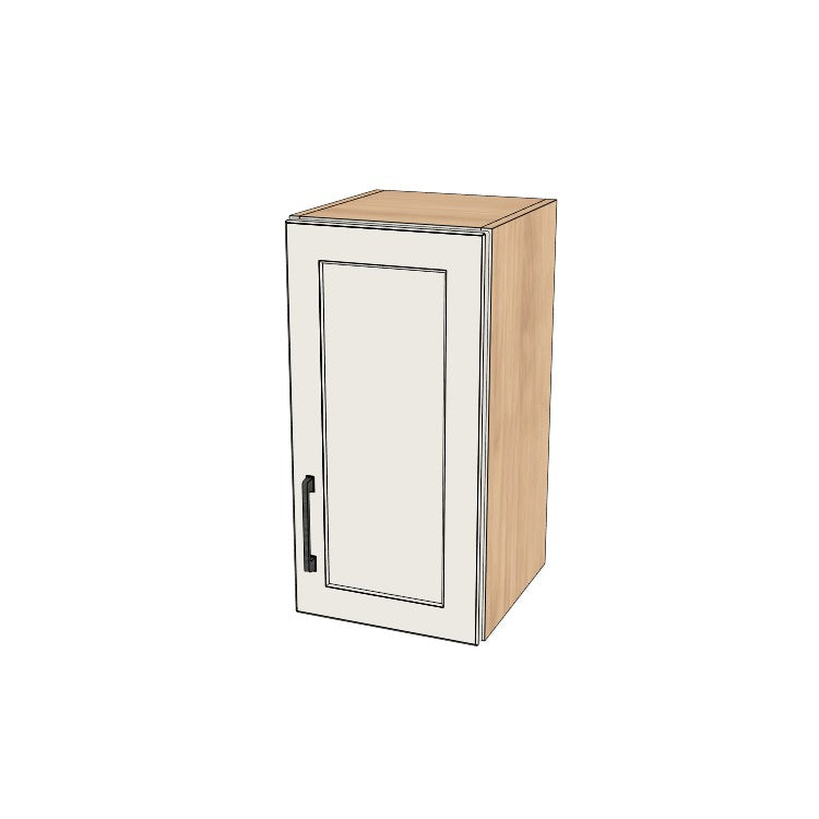 12" Wide x 24" High Wall Cabinet - (Hardrock Maple Melamine Boxes - Thermofoil Doors)