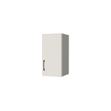 12" Wide x 24" High Wall Cabinet - (White Melamine Boxes - Flat Panel Doors)