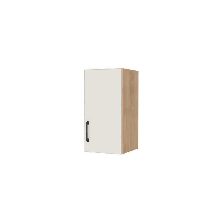 12" Wide x 24" High Wall Cabinet - (Hardrock Maple Melamine Boxes - Flat Panel Doors)