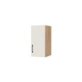 12" Wide x 24" High Wall Cabinet - (Hardrock Maple Melamine Boxes - Flat Panel Doors)