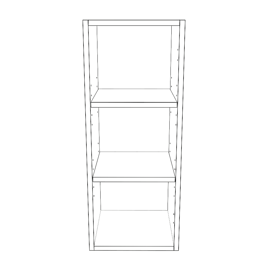 12" Wide x 30" High Wall Cabinet - Thermofoil Doors