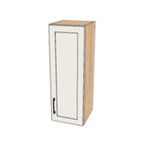 12" Wide x 34" High Wall Cabinet - (Hardrock Maple Melamine Boxes - Painted Doors)