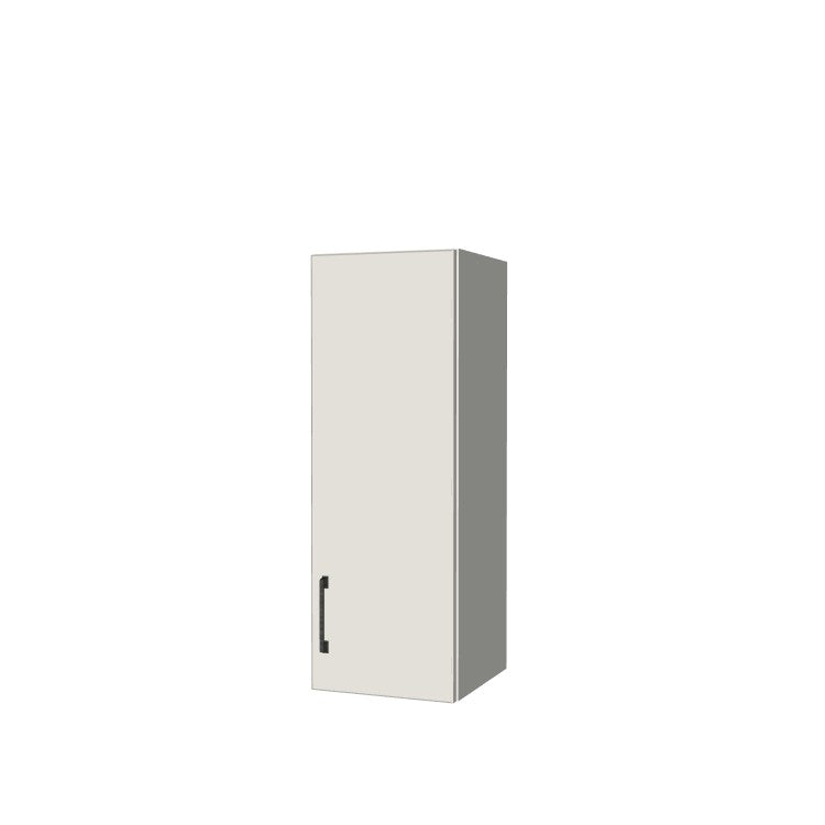 12" Wide x 34" High Wall Cabinet - (White Melamine Boxes - Flat Panel Doors)