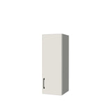 12" Wide x 34" High Wall Cabinet - (White Melamine Boxes - Flat Panel Doors)