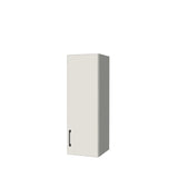 12" Wide x 36" High Wall Cabinet - (White Melamine Boxes - Flat Panel Doors)