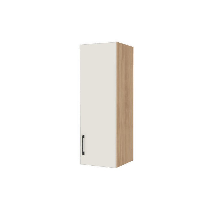 12" Wide x 36" High Wall Cabinet - (Hardrock Maple Melamine Boxes - Flat Panel Doors)